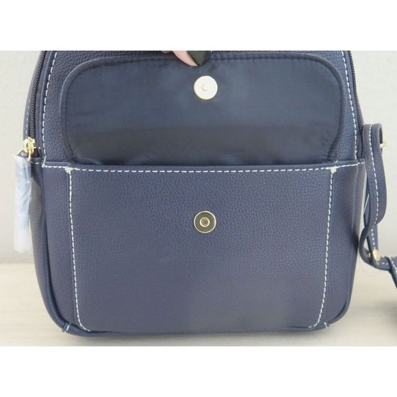 Tommy Hilfiger 69J5545 410 Unisex Navy Blue Lynn II Dome Backpack w/Pouch $118 - Picture 5 of 10